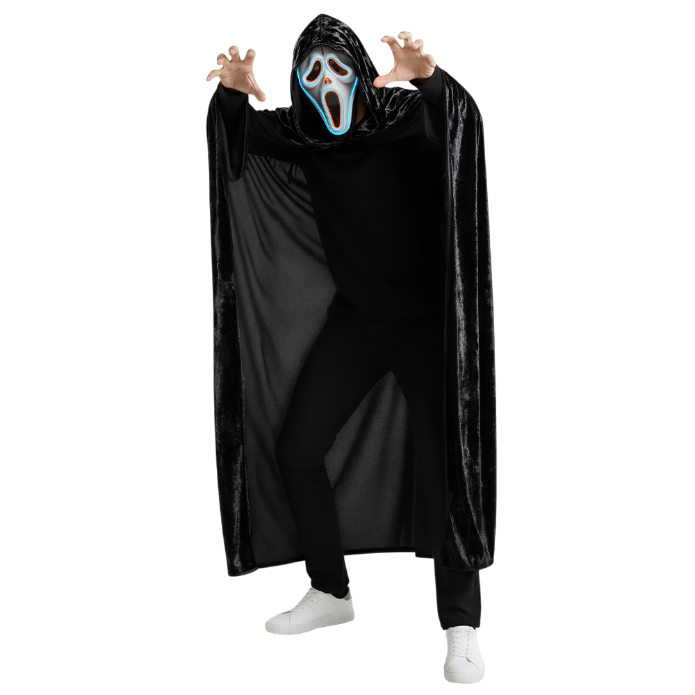 Capa negra de 170 cm – Disfraz de Halloween