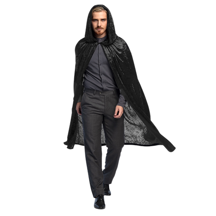Capa negra de 170 cm – Disfraz de Halloween