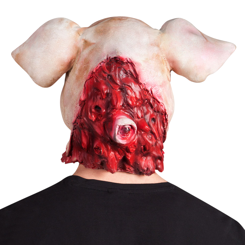 Máscara de látex de cerdo ensangrentado – Máscara de terror para Halloween
