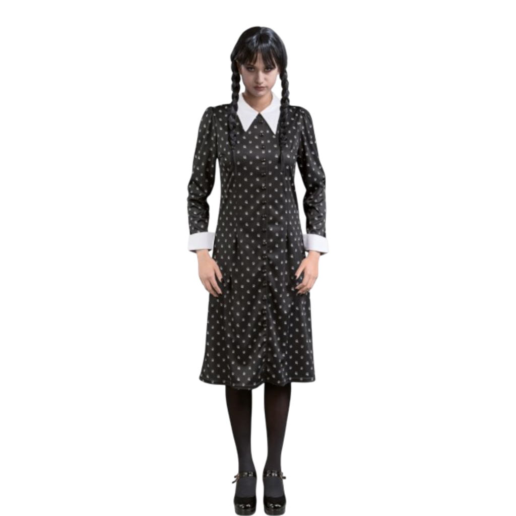 Vestido negro de Miércoles Addams XS – Disfraz para mujer