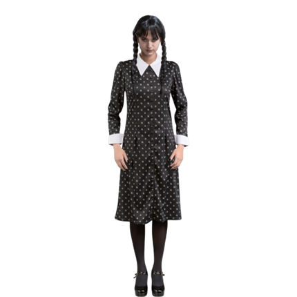 Vestido negro de Miércoles Addams XS – Disfraz para mujer