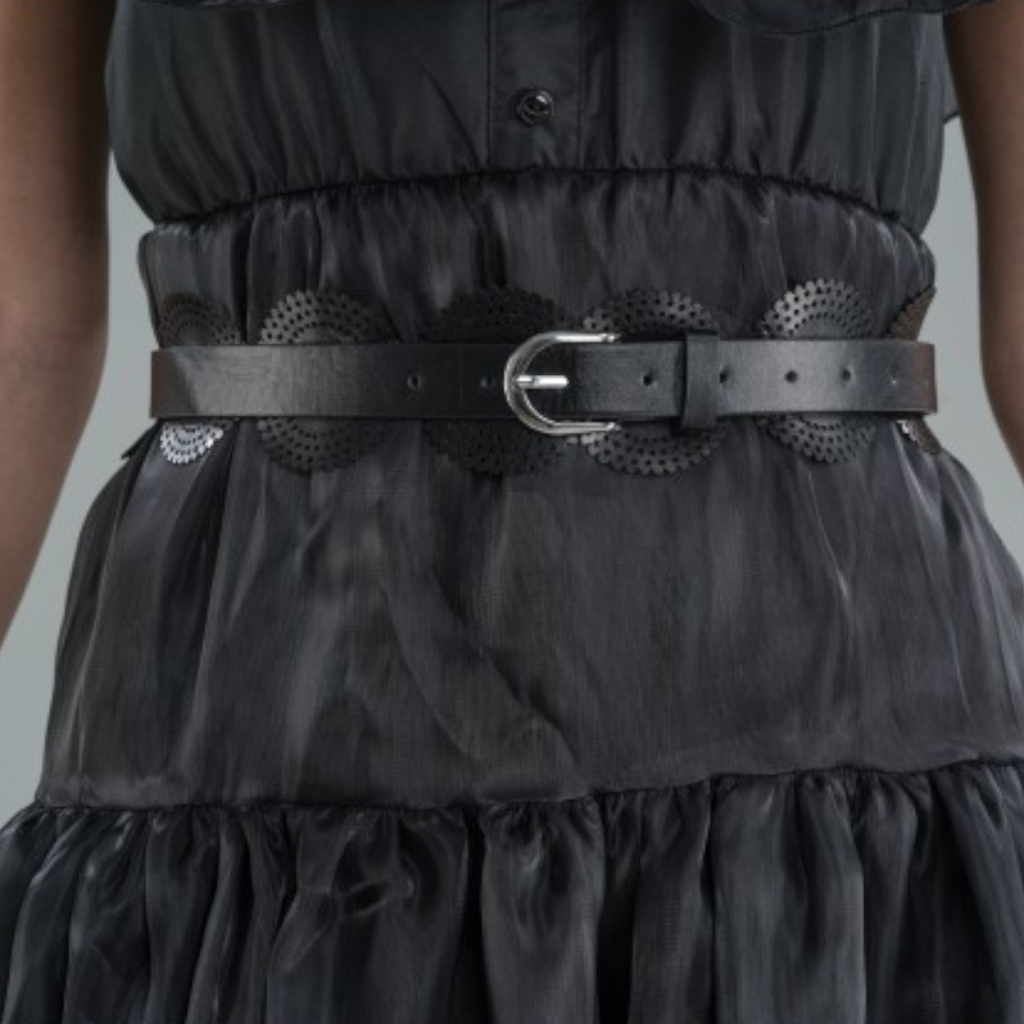 Vestido de gala negro de «Miércoles Addams», de dos piezas, talla M – Disfraz para mujer