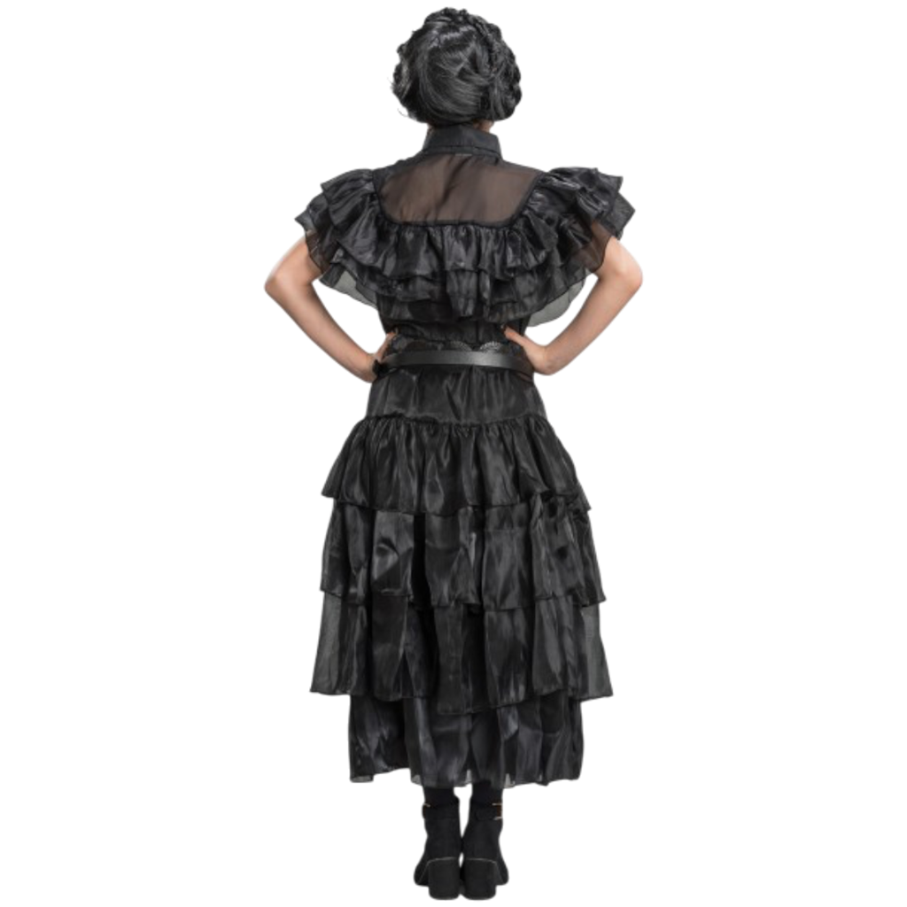 Vestido de gala negro de Miércoles Addams, 152 cm – Disfraz infantil