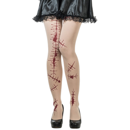 Medias de Halloween con efecto de cicatrices sangrientas – Talla única