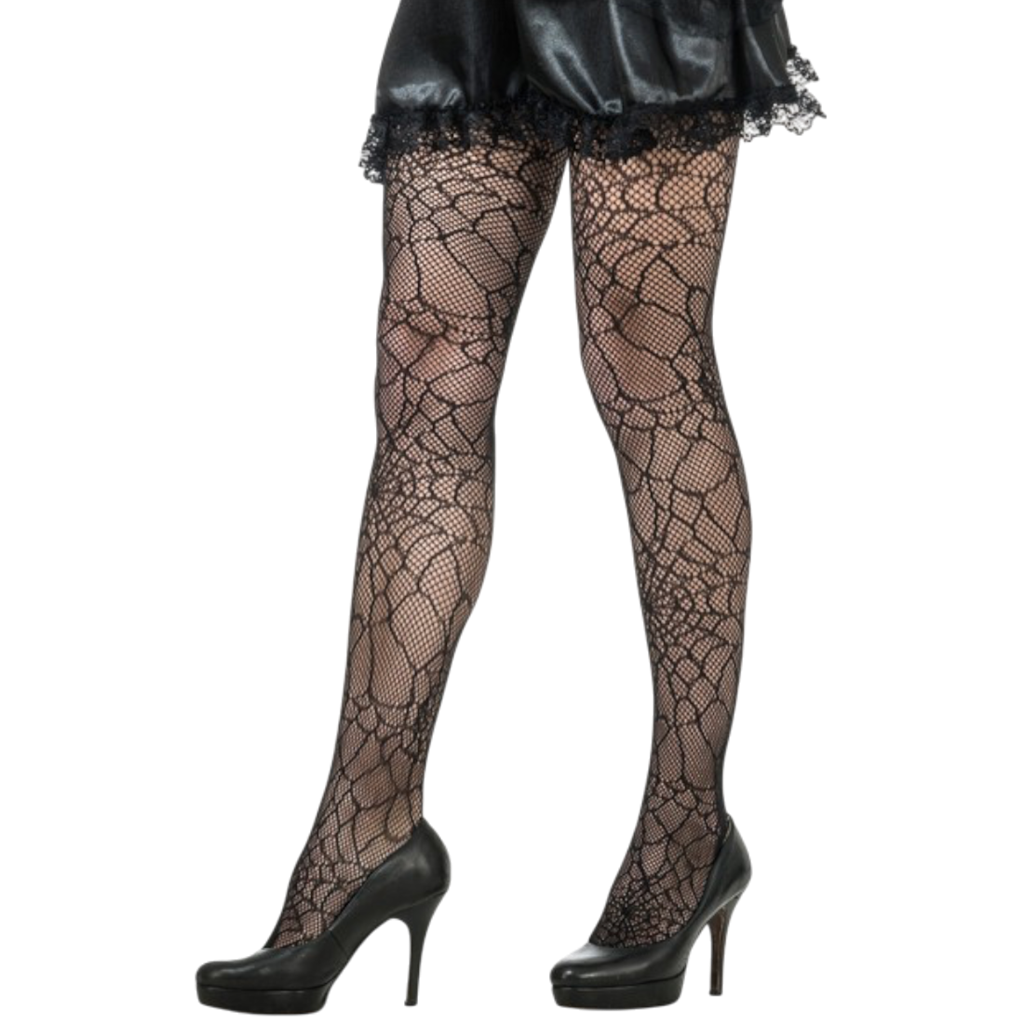 Medias de Halloween con diseño de tela de araña – Talla única