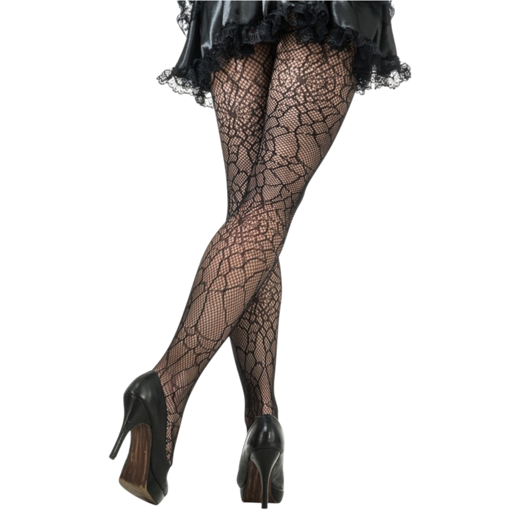 Medias de Halloween con diseño de tela de araña – Talla única