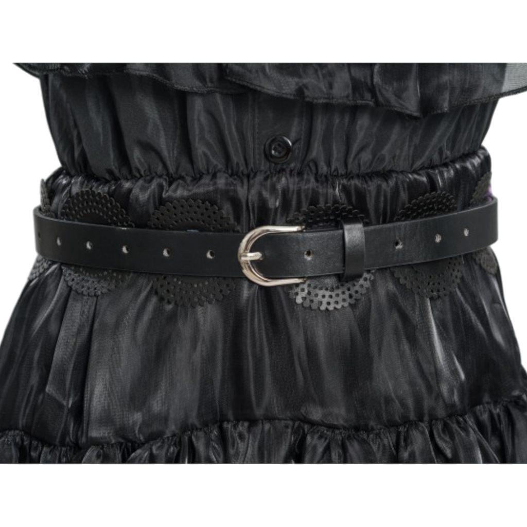 Vestido de gala negro de Miércoles Addams, 128 cm – Disfraz infantil