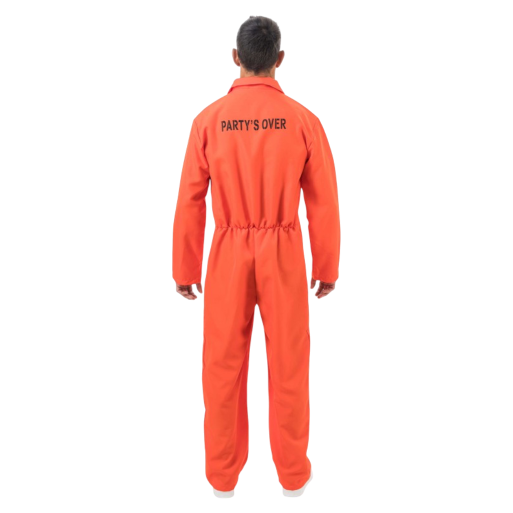 Disfraz de preso naranja de 180 cm – Mono de Halloween