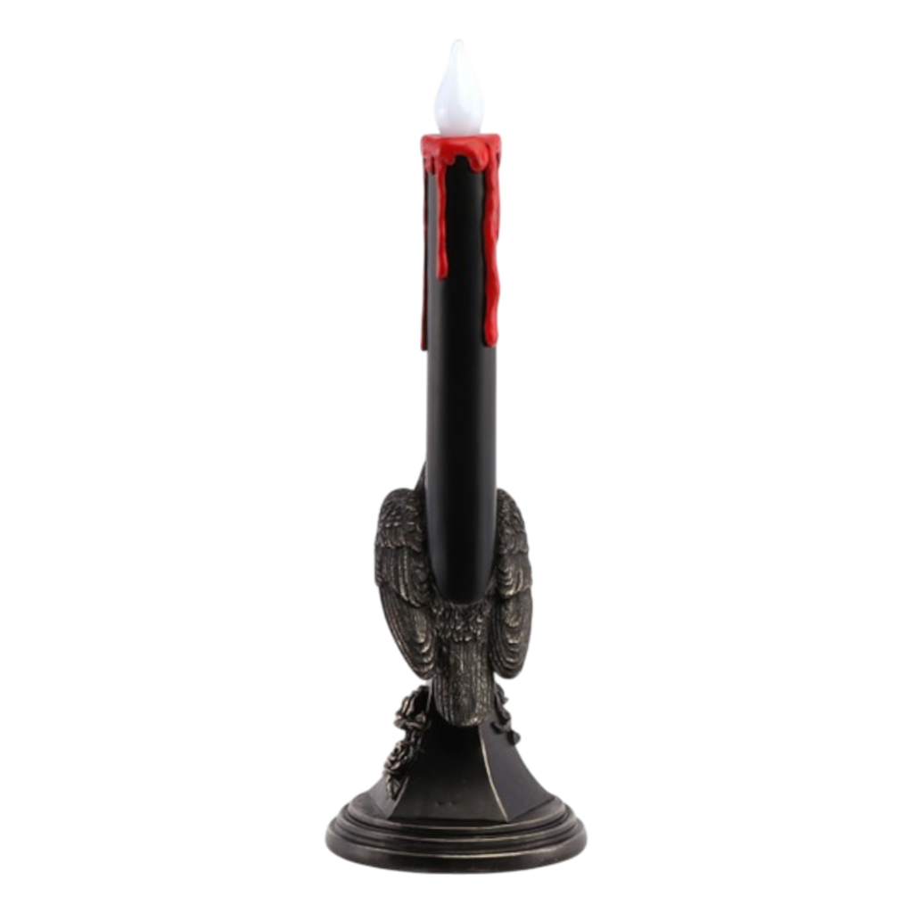 Candelabro «Cuervo Negro» LED de 45,5 cm – Decoración de Halloween