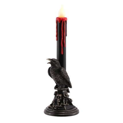 Candelabro «Cuervo Negro» LED de 45,5 cm – Decoración de Halloween