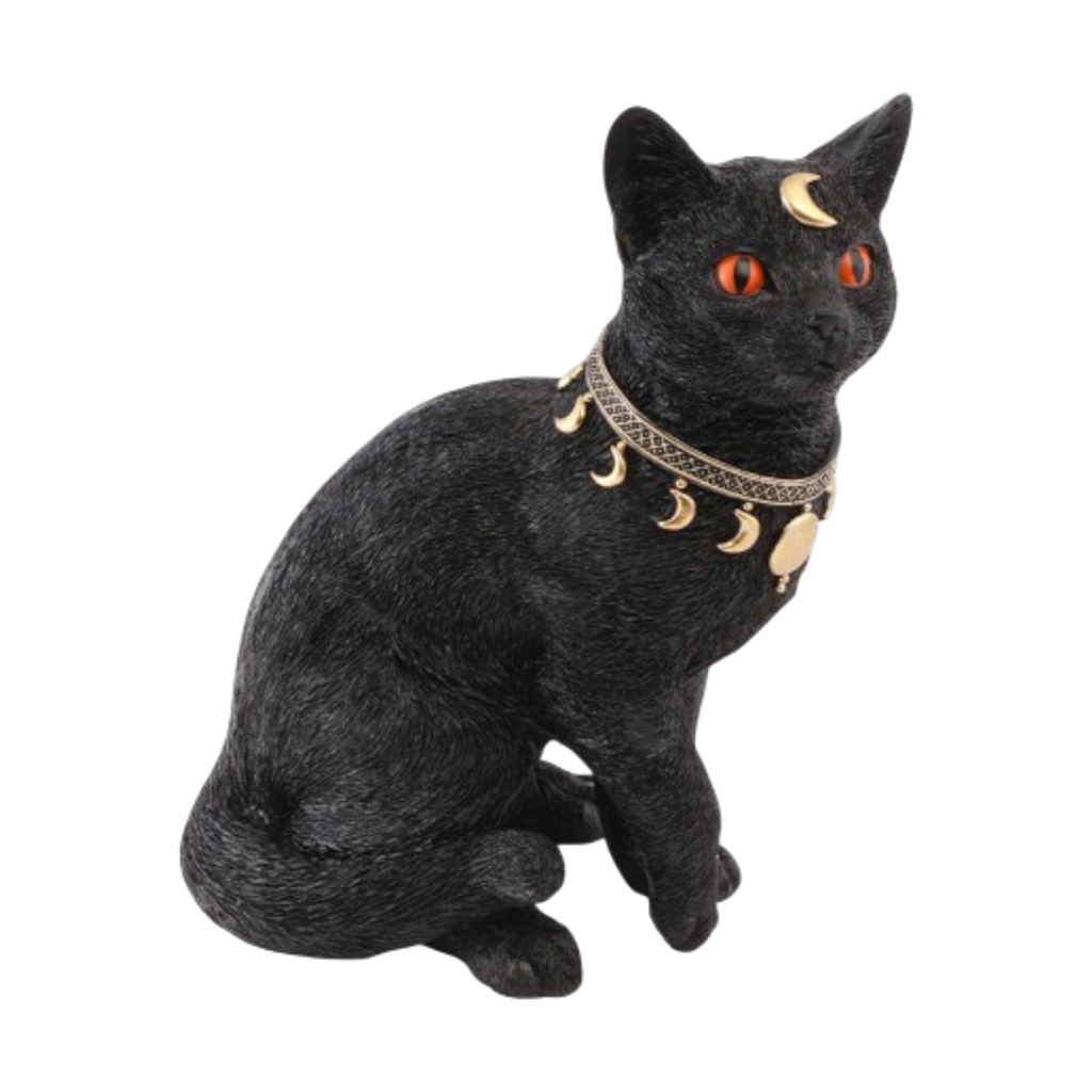 Gato negro místico de 28 cm – Decoración de Halloween