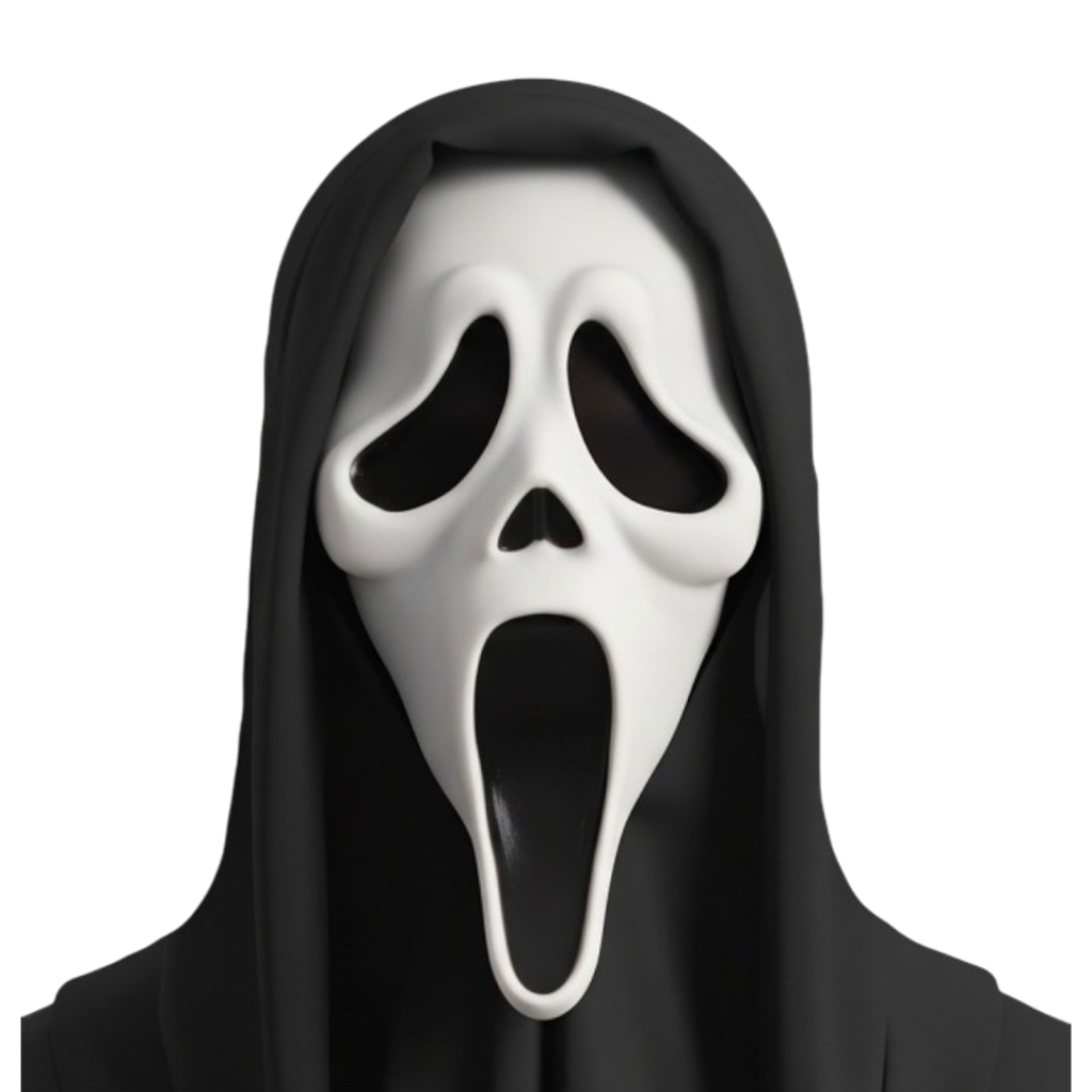 Máscara de Ghost Face con capucha – Disfraz de Halloween