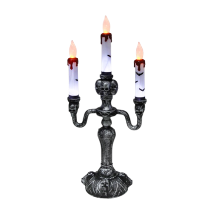 Candelabro luminoso de 3 brazos, 40 cm – Decoración de Halloween