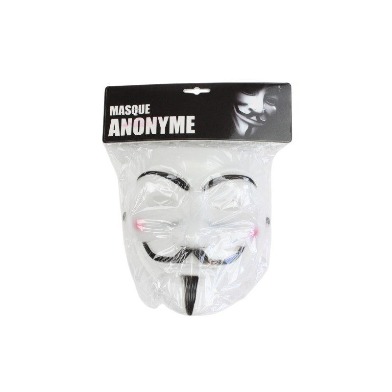 Máscara de Anonymous blanca – Disfraz de Halloween