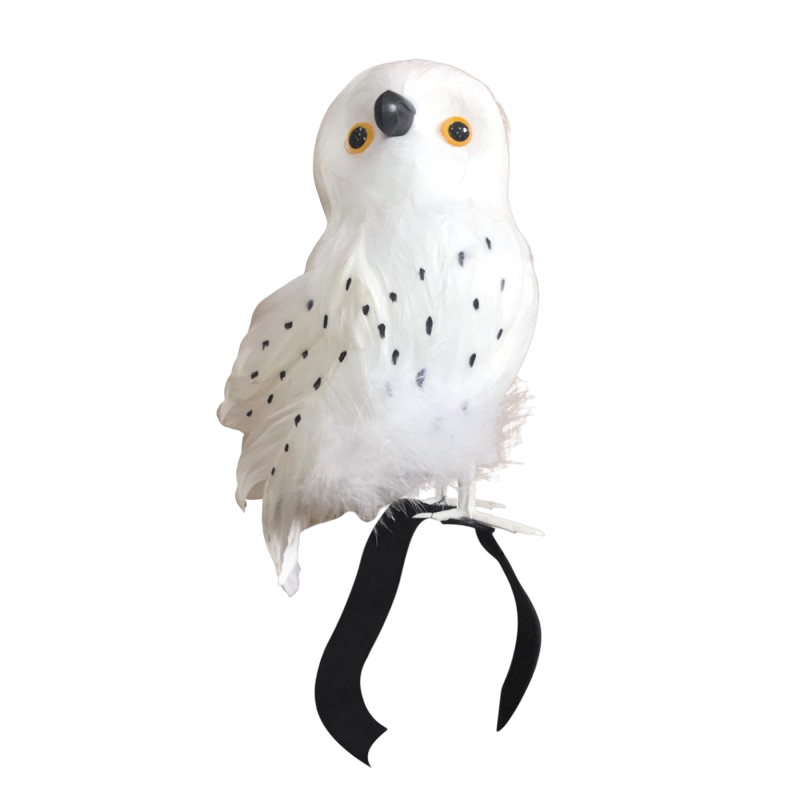 Búho blanco de 22 cm – Decoración de Halloween