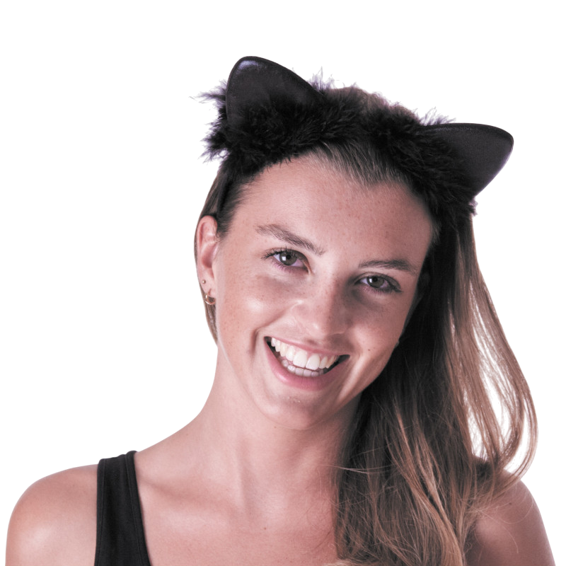 Diadema con orejas de gato negras – Accesorio de Halloween