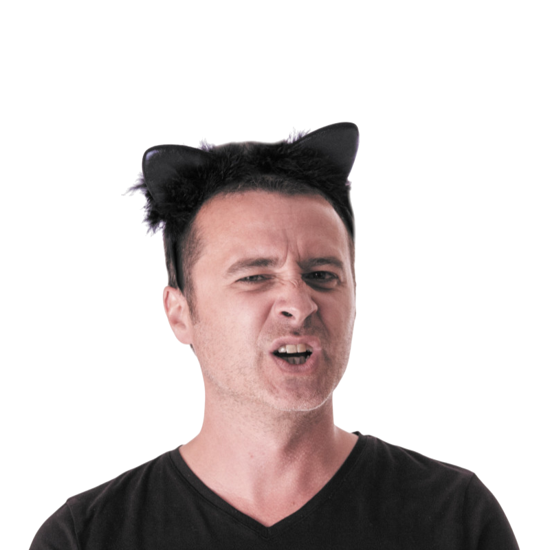 Diadema con orejas de gato negras – Accesorio de Halloween