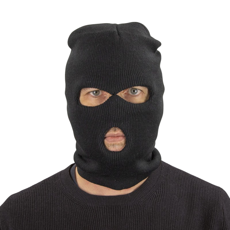 Capucha negra – Accesorio para disfraces de Halloween