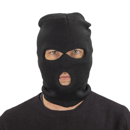 Capucha negra – Accesorio para disfraces de Halloween