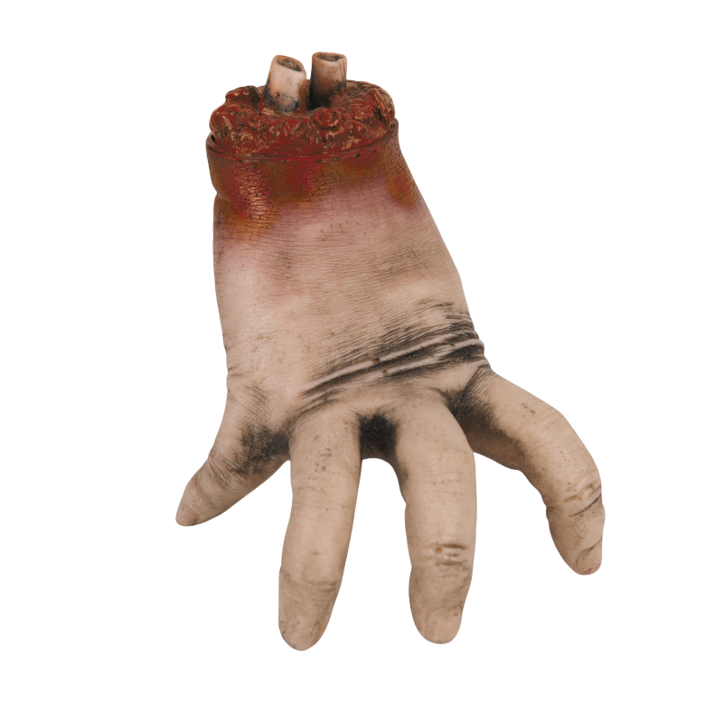 Mano cortada ensangrentada – Accesorio de Halloween