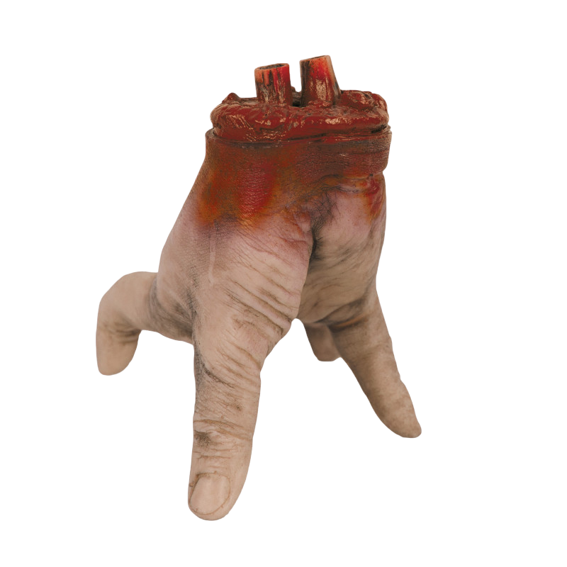 Mano cortada ensangrentada – Accesorio de Halloween