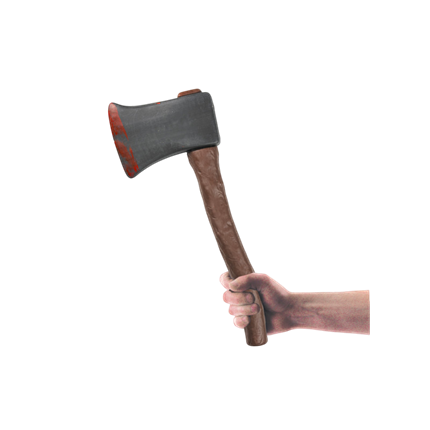 Hacha ensangrentada de 38 cm – Accesorio para disfraces de Halloween