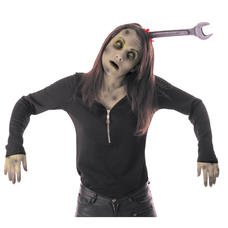 Diadema con llave plana ensangrentada – Accesorio de Halloween