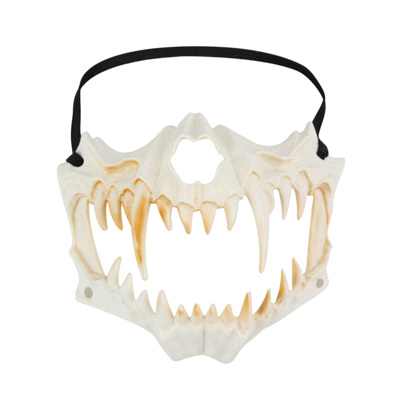 Máscara de mandíbula esquelética con dientes – Accesorio de Halloween