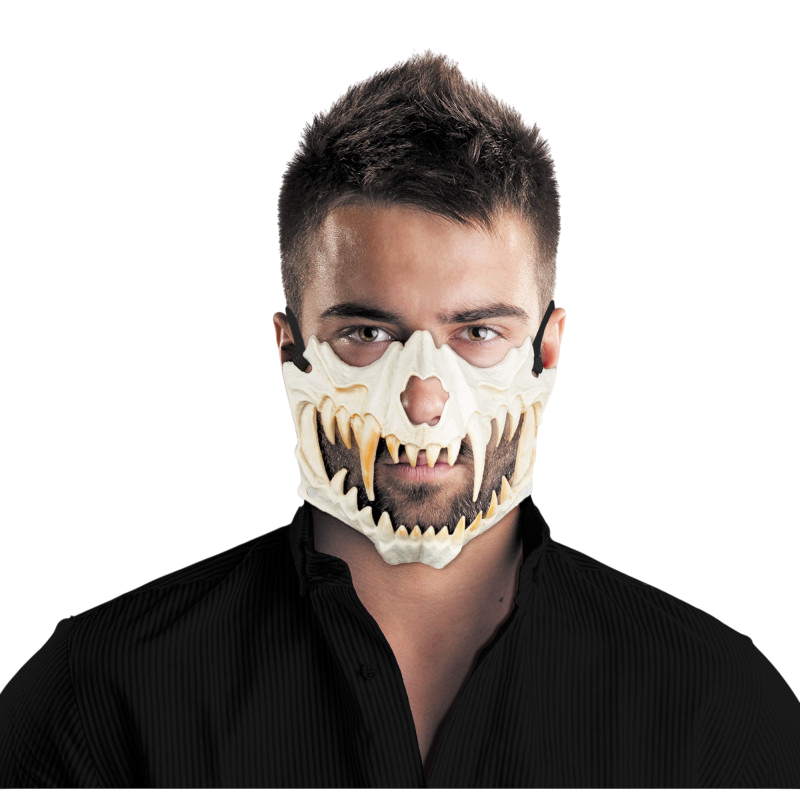 Máscara de mandíbula esquelética con dientes – Accesorio de Halloween