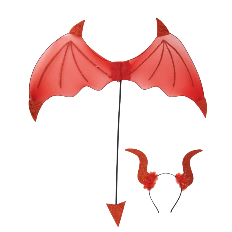Kit «Diablo Rojo» de 2 piezas – Accesorios para disfraces de Halloween