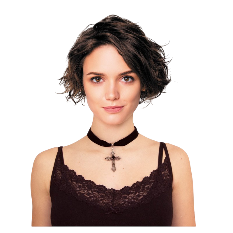 Collar con cruz gótica – Joya de Halloween