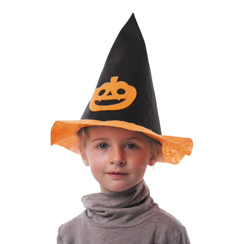 Sombrero de calabaza para niño de fieltro – Halloween