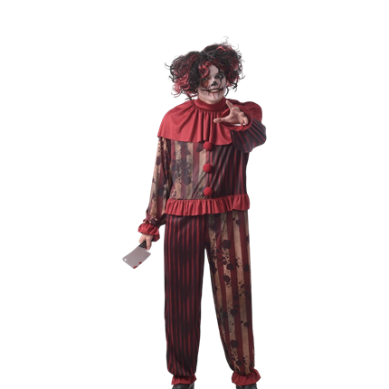 Disfraz de payaso asesino diabólico para hombre, talla L/XL – Halloween