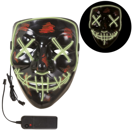 Máscara LED de cara ensangrentada para adultos – Halloween