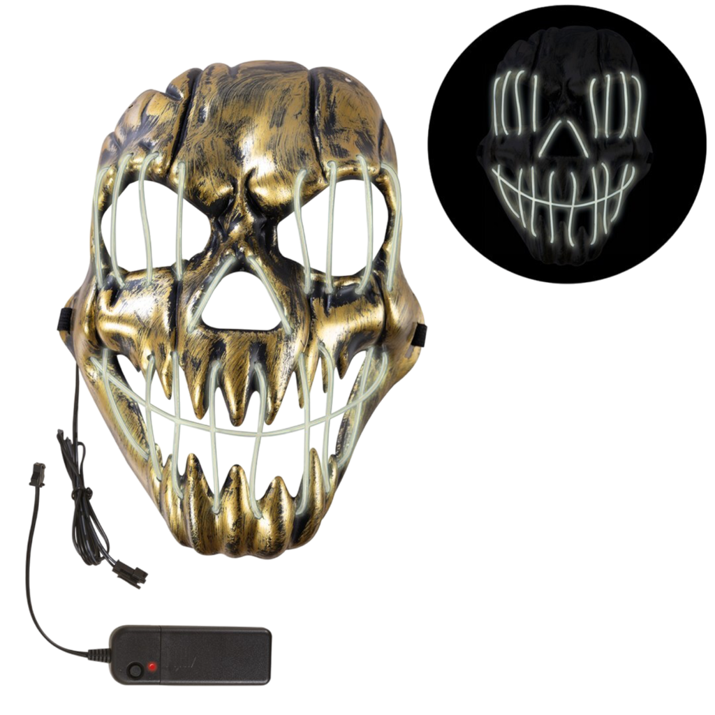 Máscara LED de monstruo para adultos – Máscara luminosa de Halloween