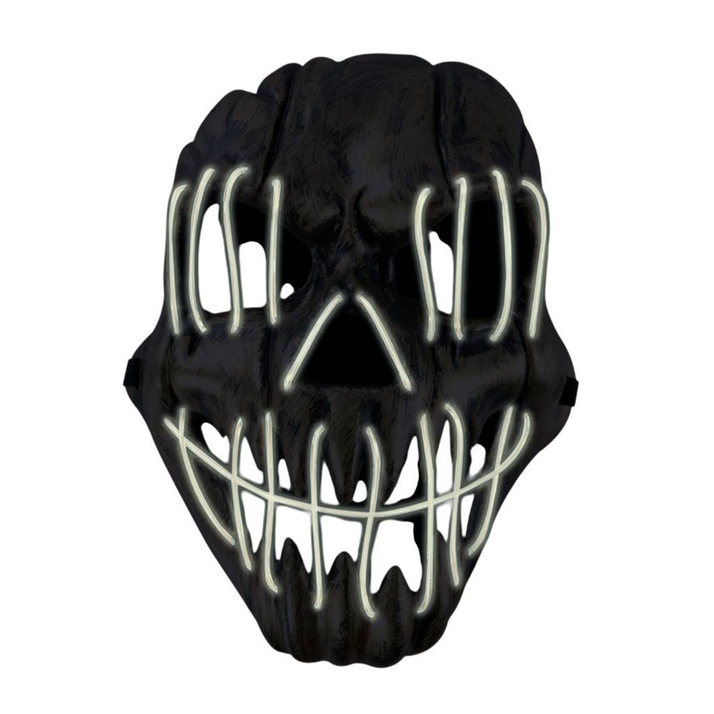 Máscara LED de monstruo para adultos – Máscara luminosa de Halloween