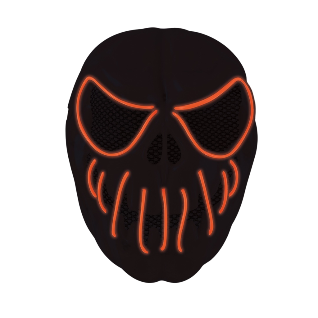 Máscara LED de calabaza terrorífica para adultos – Halloween