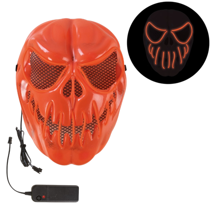 Máscara LED de calabaza terrorífica para adultos – Halloween