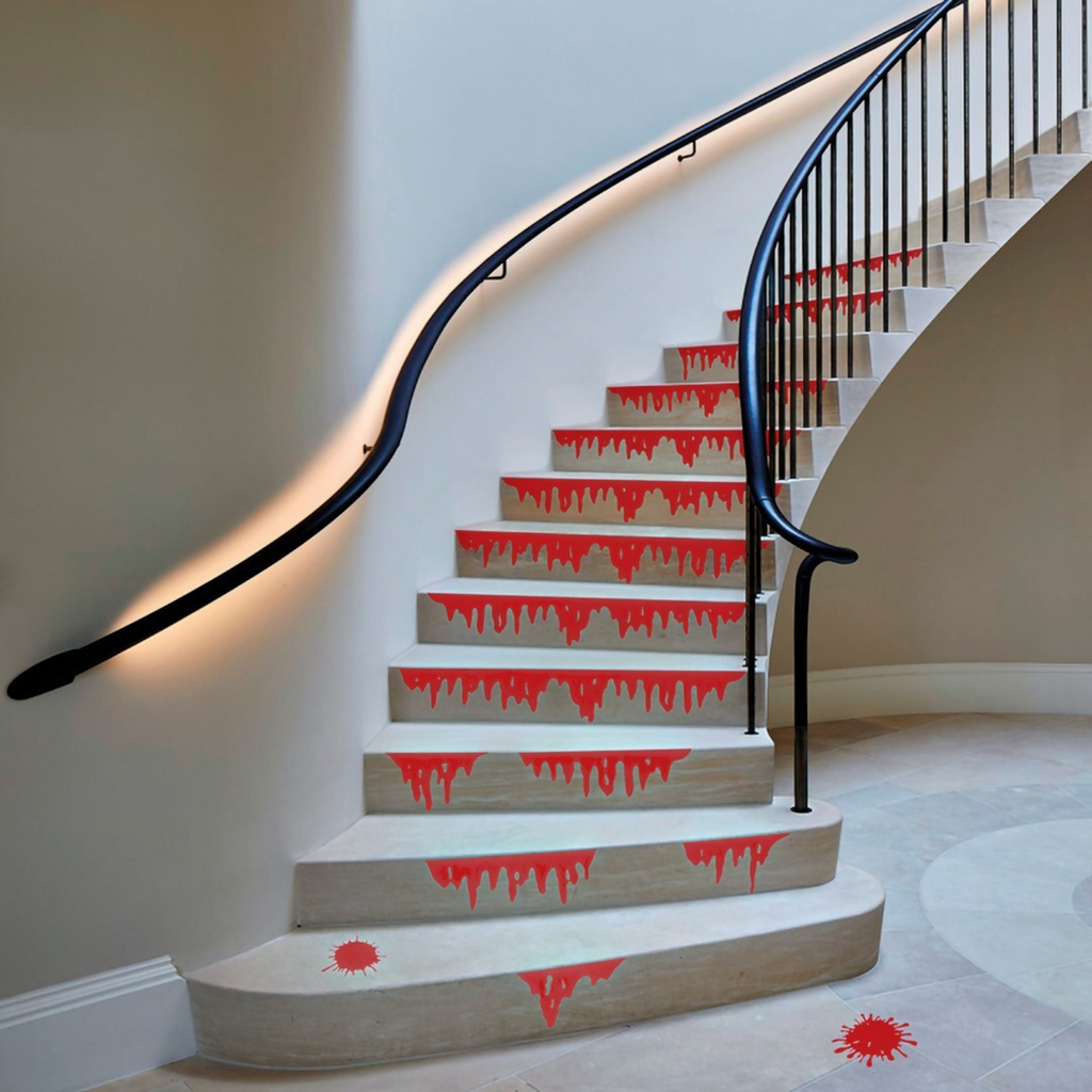 Decoración sangrienta para la escalera – Halloween