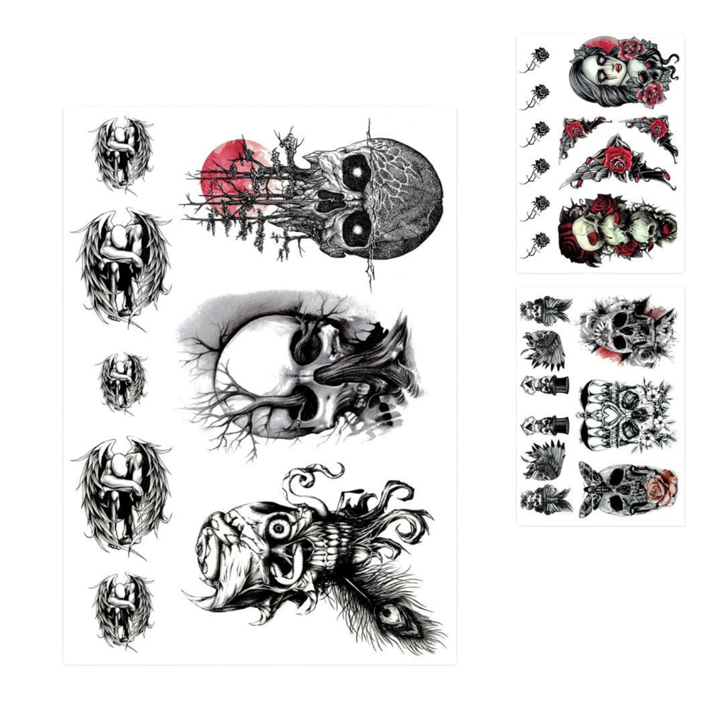 Tatuajes temporales de Halloween – Diseño aleatorio