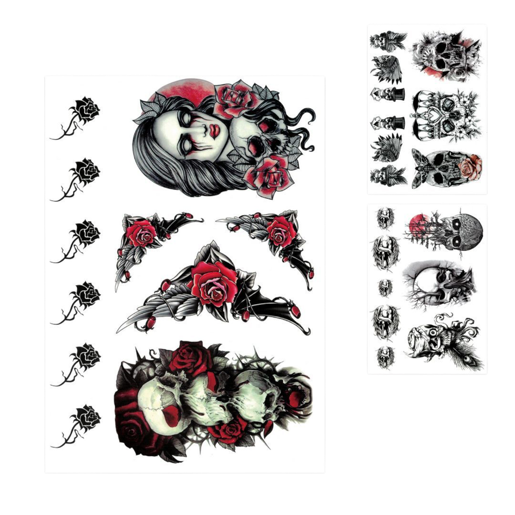 Tatuajes temporales de Halloween – Diseño aleatorio