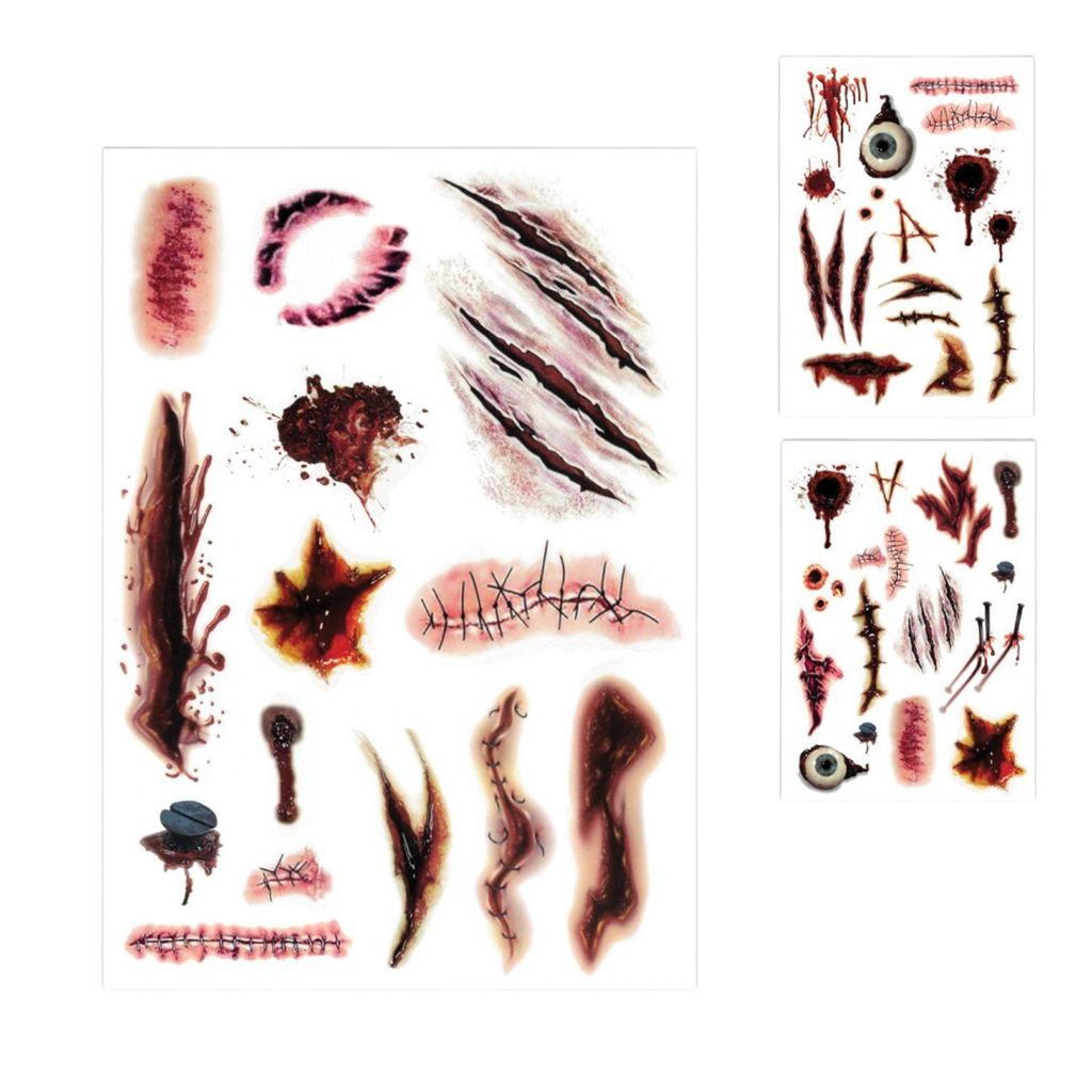 Tatuajes temporales y cicatrices – Maquillaje de Halloween