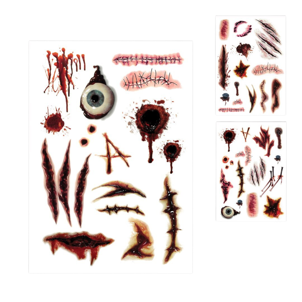 Tatuajes temporales y cicatrices – Maquillaje de Halloween