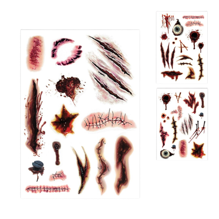 Tatuajes temporales y cicatrices – Maquillaje de Halloween