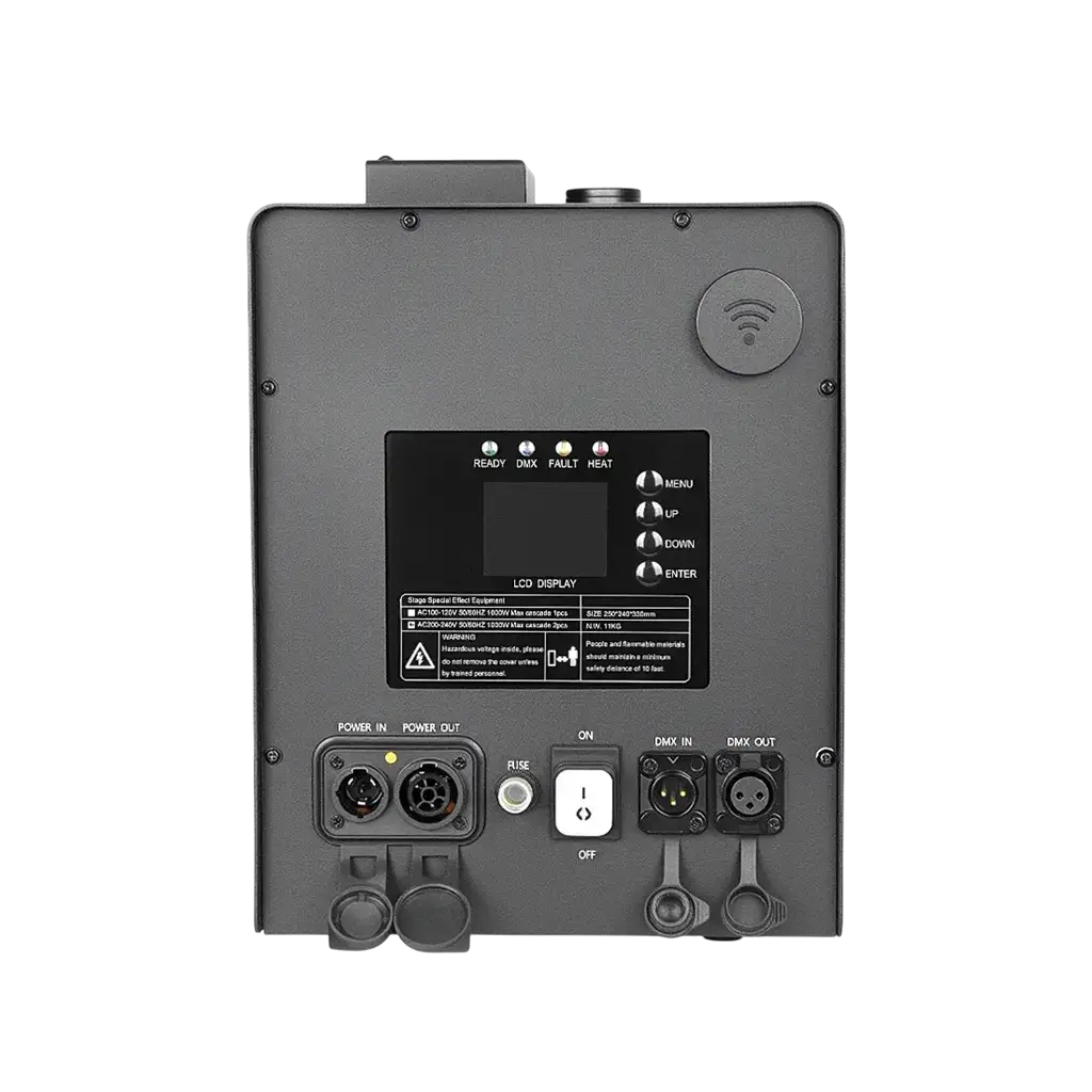 SPARK RAINPROOF® - Máquina de chispas frías de 1100 W, para exteriores y con un alcance de 3 a 6 metros