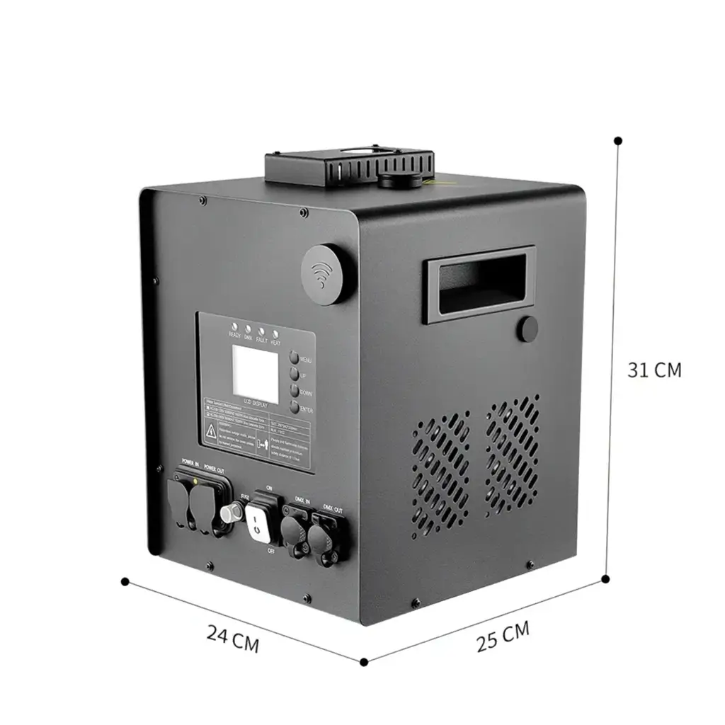 SPARK RAINPROOF® - Máquina de chispas frías de 1100 W, para exteriores y con un alcance de 3 a 6 metros