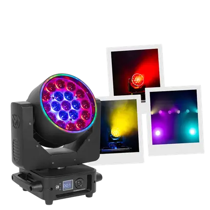 Lira Wash LED RGBW de 19 × 15 W con zoom motorizado – Mac Mah