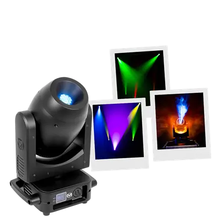 Foco LED de 200 W con gobos, prisma de 6 facetas y enfoque motorizado – Mac Mah