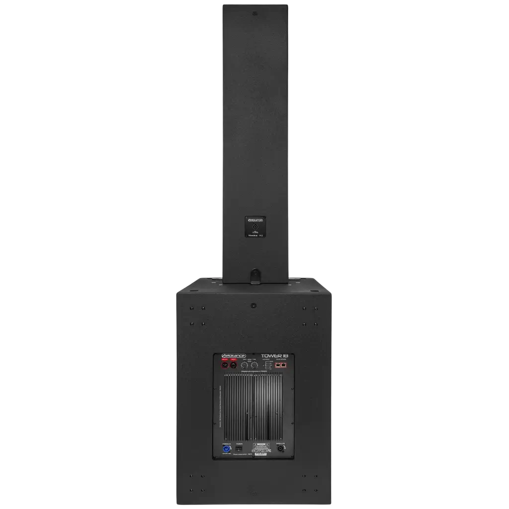 Sistema de columna activa de 3 vías y 1700 W RMS con subwoofer de 18" – Elokance