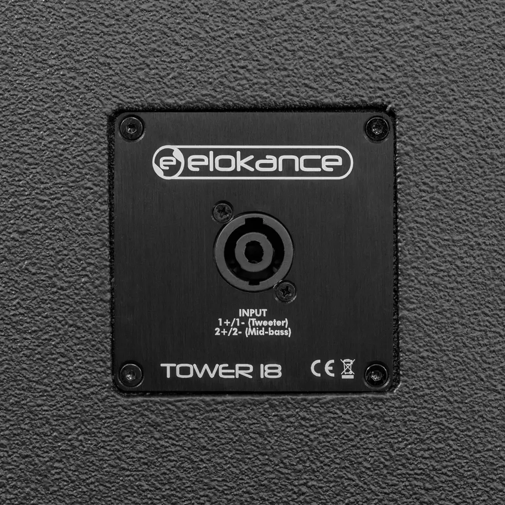 Sistema de columna activa de 3 vías y 1700 W RMS con subwoofer de 18" – Elokance